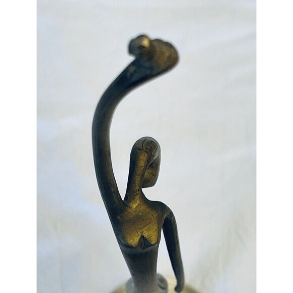 Dancing Girl Ria Figure Brass Karl Hagenauer Style 12" India Rare Collectible - Picture 7 of 11